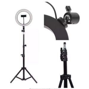 Kit Completo Ring Light Com Tripé Dimmer Youtuber Selfie Pro